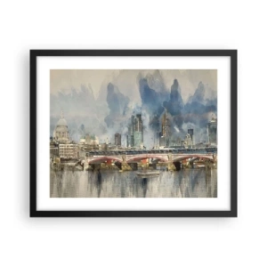 Plakat w czarnej ramie - Londyn w całej okazałości - 50x40 cm