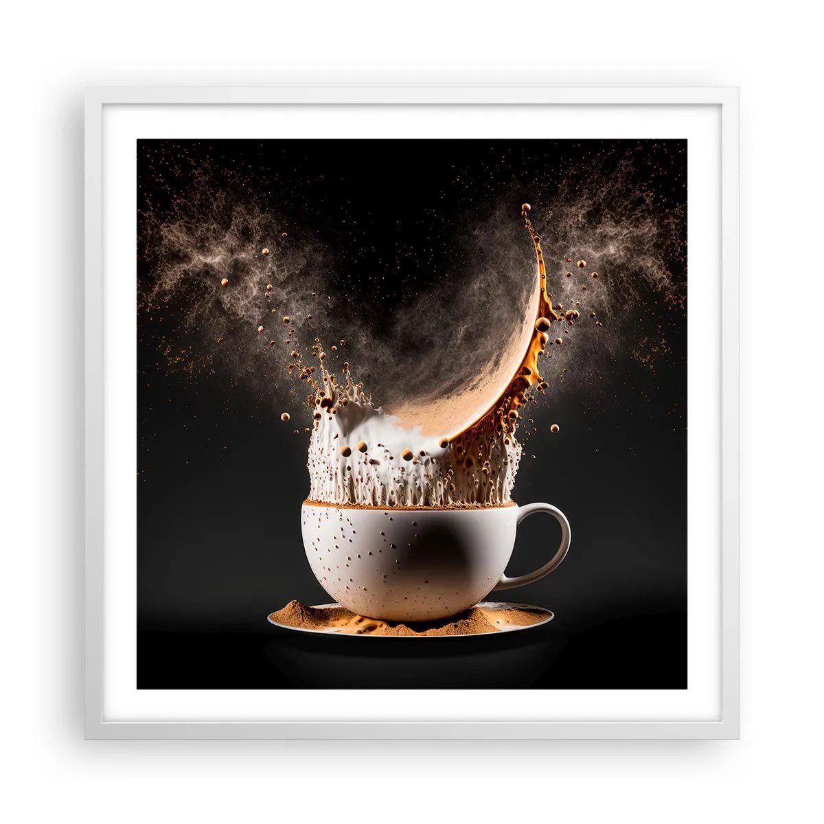Plakat w białej ramie - Eksplozja smaku - 60x60 cm