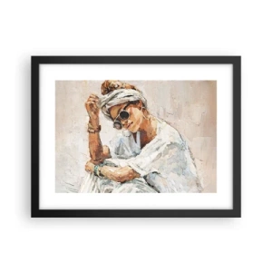 Plakat w czarnej ramie - Portret w pełnym słońcu - 40x30 cm