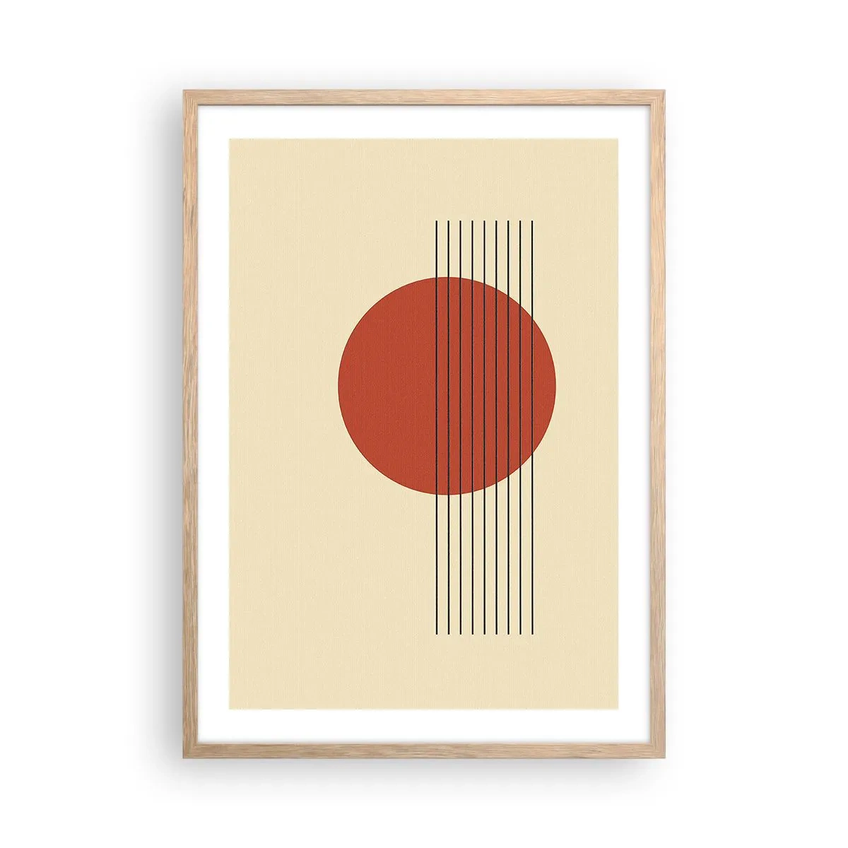 Plakat w ramie jasny dąb - W koło i dalej - 50x70 cm