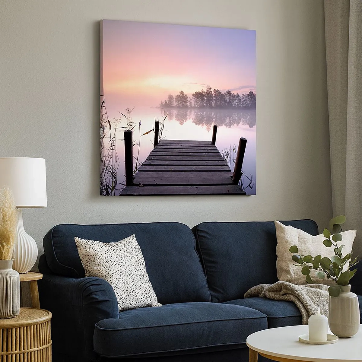 Obraz na płótnie - Z liliowej mgły... - 30x30 cm