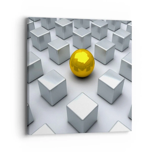 Obraz na płótnie - Dlaczego ja? Kompozycja geometryczna - 40x40 cm