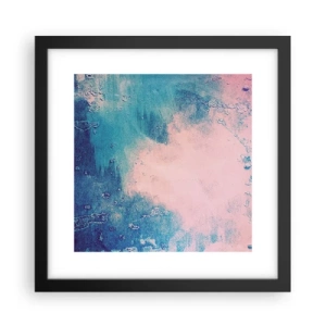 Plakat w czarnej ramie - Błękitne objęcia - 30x30 cm