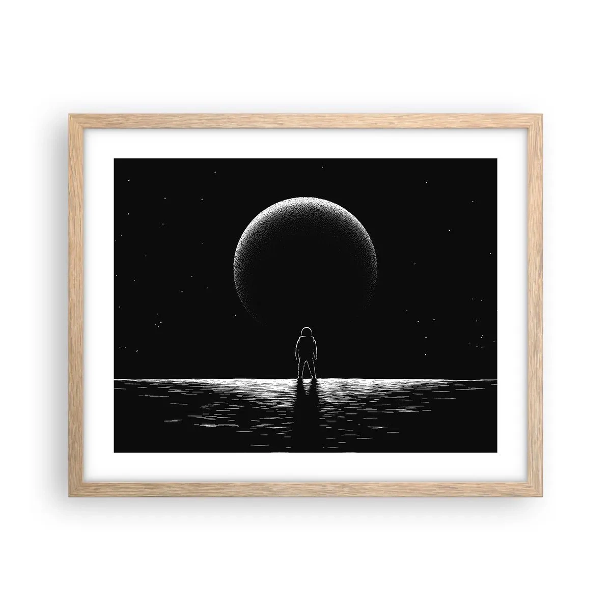 Plakat w ramie jasny dąb - Twarzą w twarz - 50x40 cm