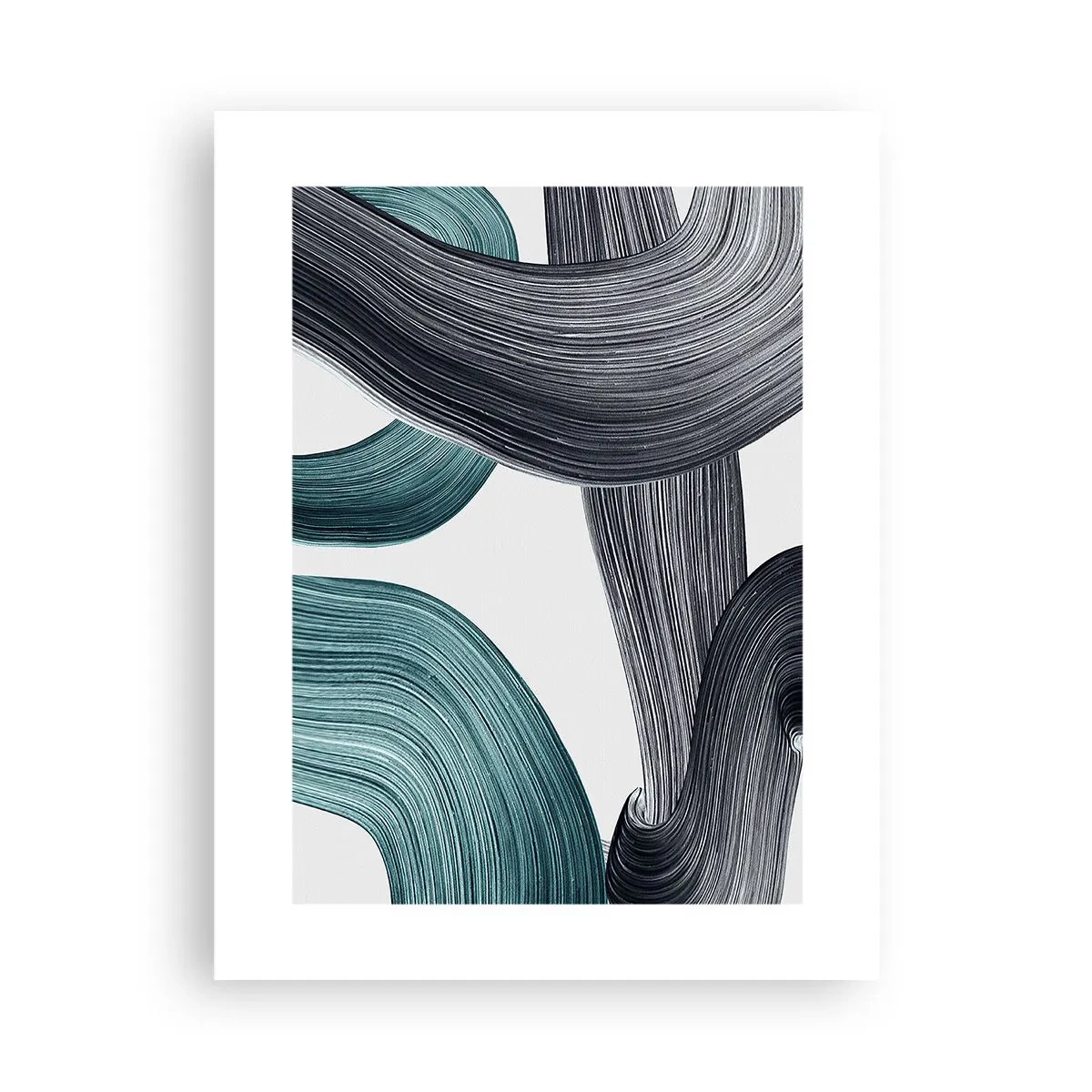 Plakat - Szmaragdowe i czarne szlaki - 30x40 cm