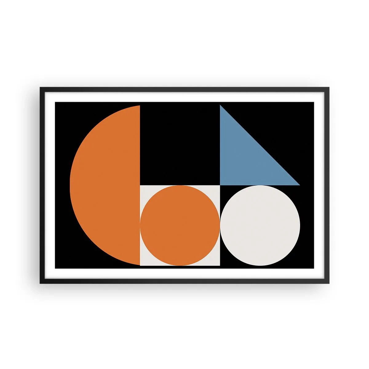 Plakat w czarnej ramie - Układ figurowy - 91x61 cm