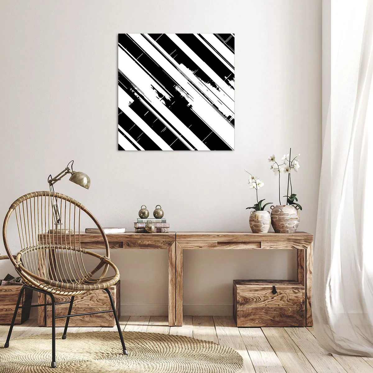 Obraz na płótnie - Kompozycja intensywna i dynamiczna - 50x50 cm