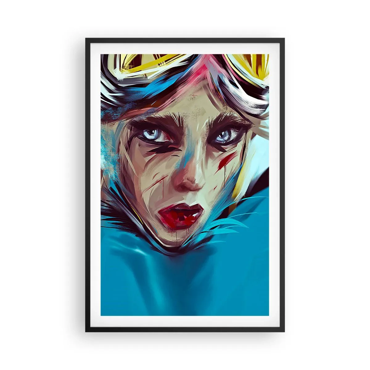 Plakat w czarnej ramie - Wojowniczka szos - 61x91 cm