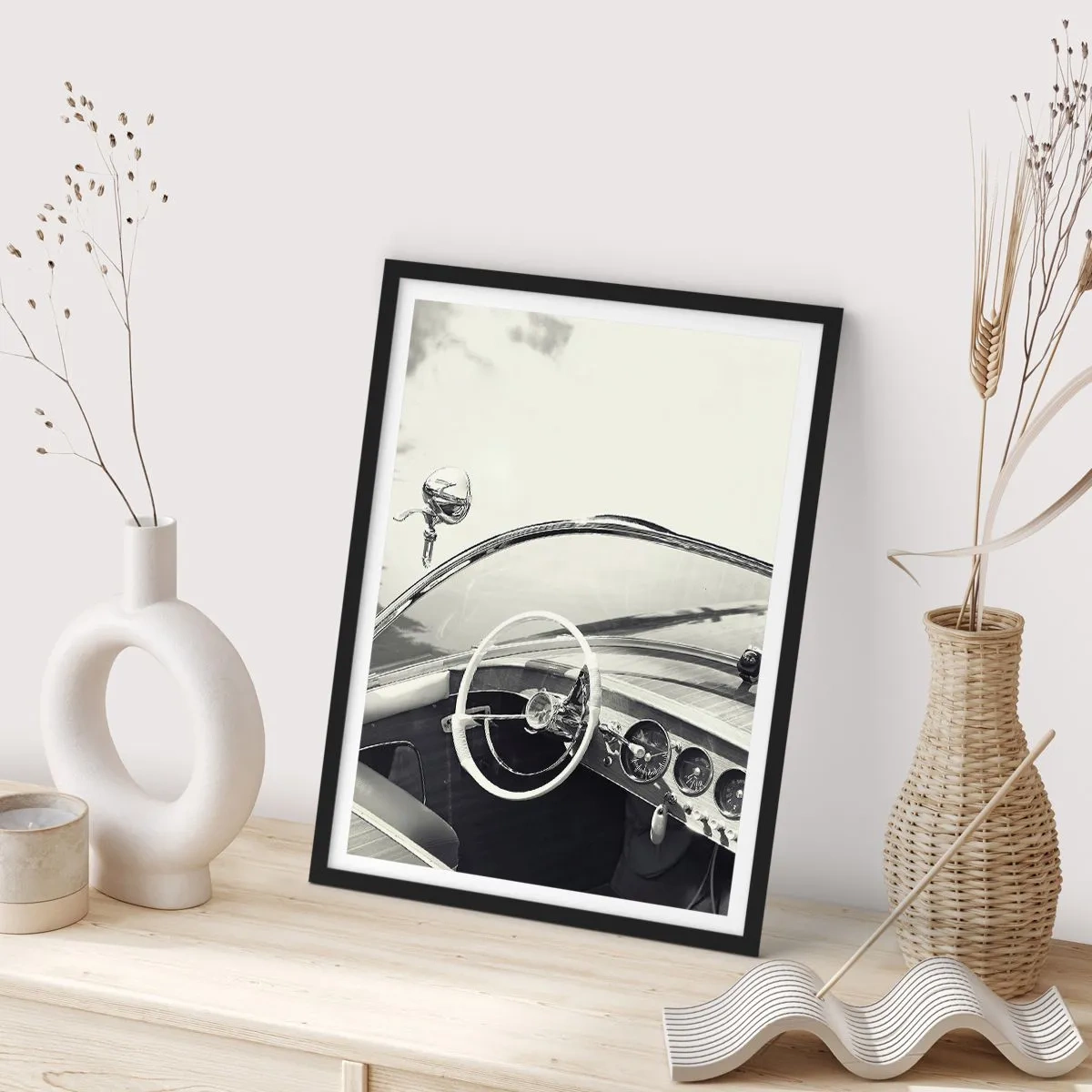 Plakat w czarnej ramie - Pogoda dla bogaczy - 40x50 cm