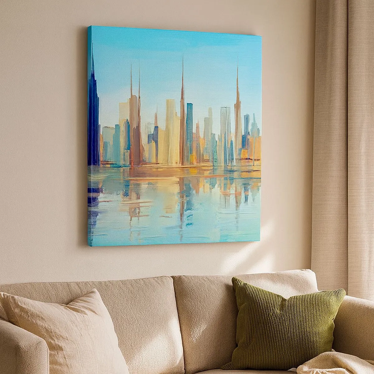 Obraz na płótnie - Słoneczna metropolia - 30x30 cm