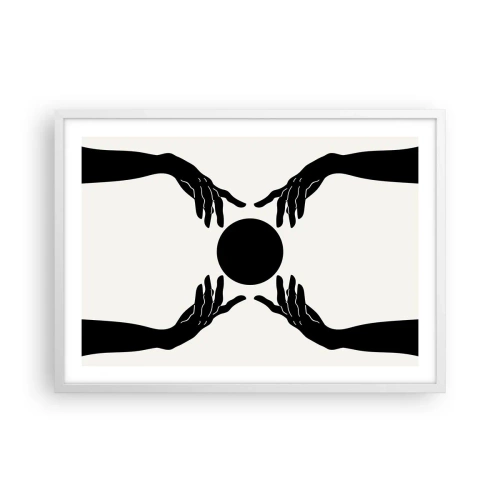 Plakat w białej ramie - Tajemny znak - 70x50 cm