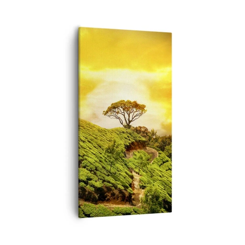 Obraz na płótnie - Krętą ścieżką, zielonym zboczem - 55x100 cm