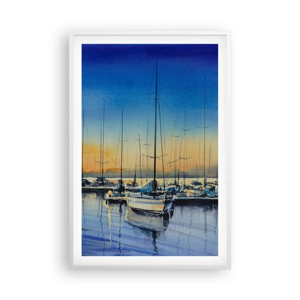 Plakat w białej ramie - Koniec dobrego dnia - 61x91 cm