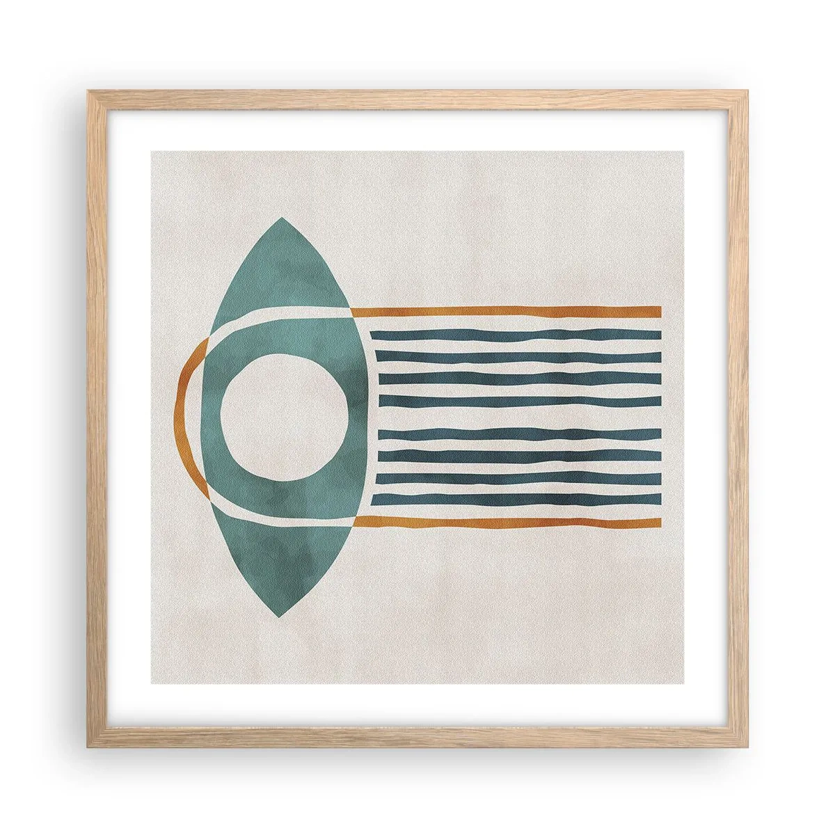 Plakat w ramie jasny dąb - Znaki i rytuały - 50x50 cm