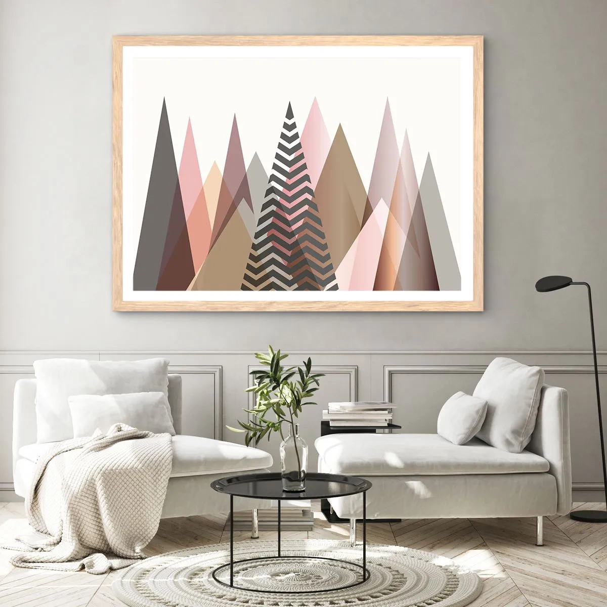 Plakat w ramie jasny dąb - Piramidalny widok - 70x50 cm