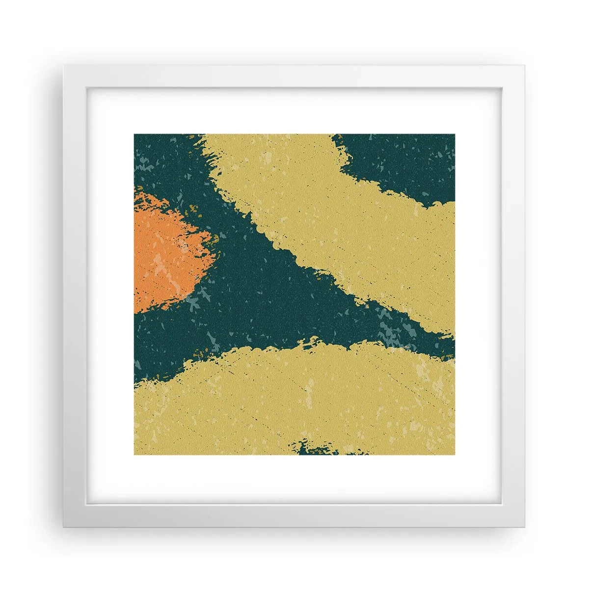 Plakat w białej ramie - Abstrakcja – powolnym ruchem - 30x30 cm