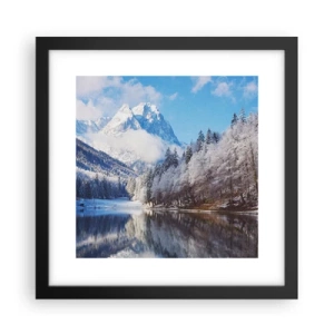 Plakat w czarnej ramie - Śnieżna straż - 30x30 cm