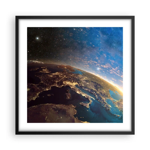 Plakat w czarnej ramie - Spójrzmy na siebie z dystansu - 50x50 cm