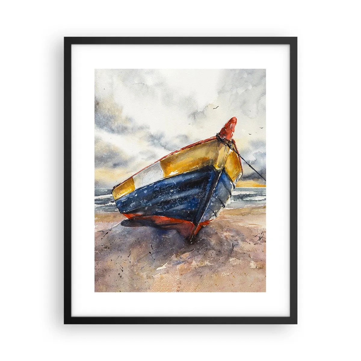 Plakat w czarnej ramie - Odpoczynek na brzegu - 40x50 cm
