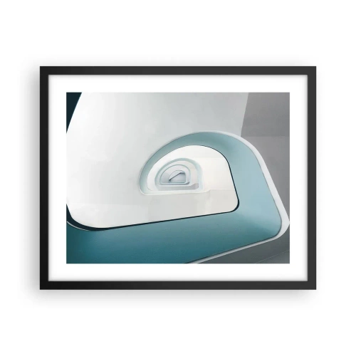 Plakat w czarnej ramie - Do dna błękitu - 50x40 cm