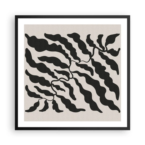Plakat w czarnej ramie - Natura kwadratu - 60x60 cm