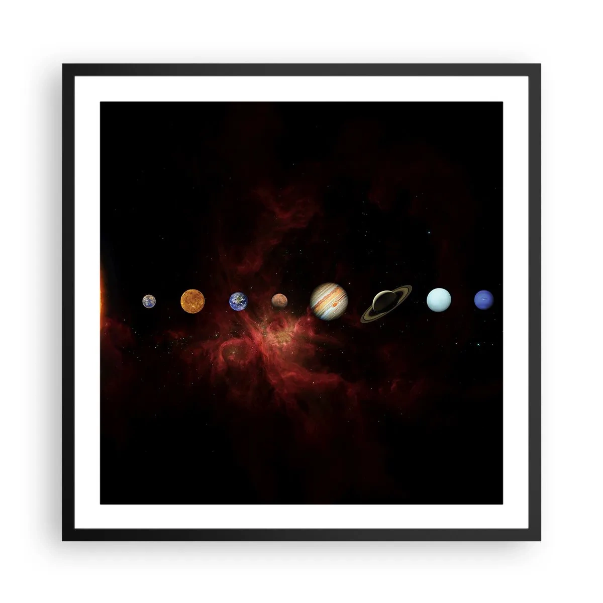 Plakat w czarnej ramie - Nasza okolica - 60x60 cm