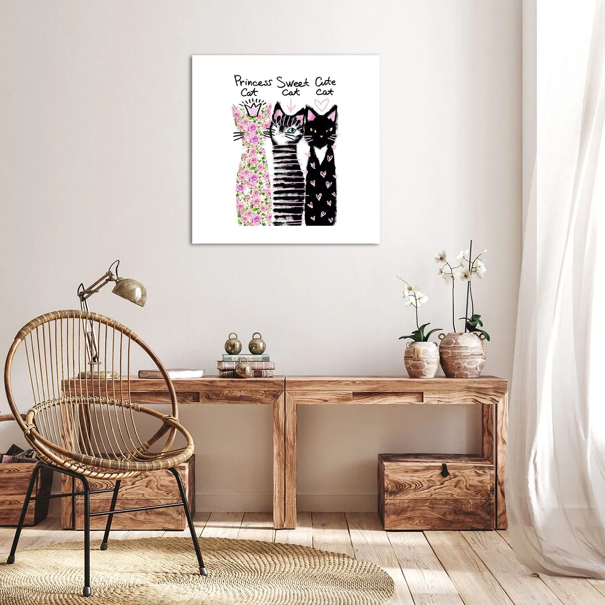 Obraz na płótnie - Były sobie kotki trzy - 50x50 cm