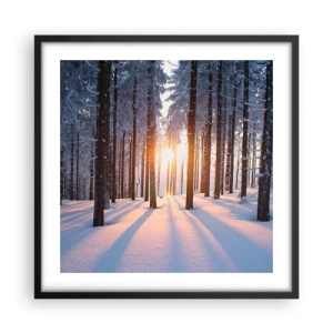 Plakat w czarnej ramie - Wyraźnie czarno na białym - 50x50 cm