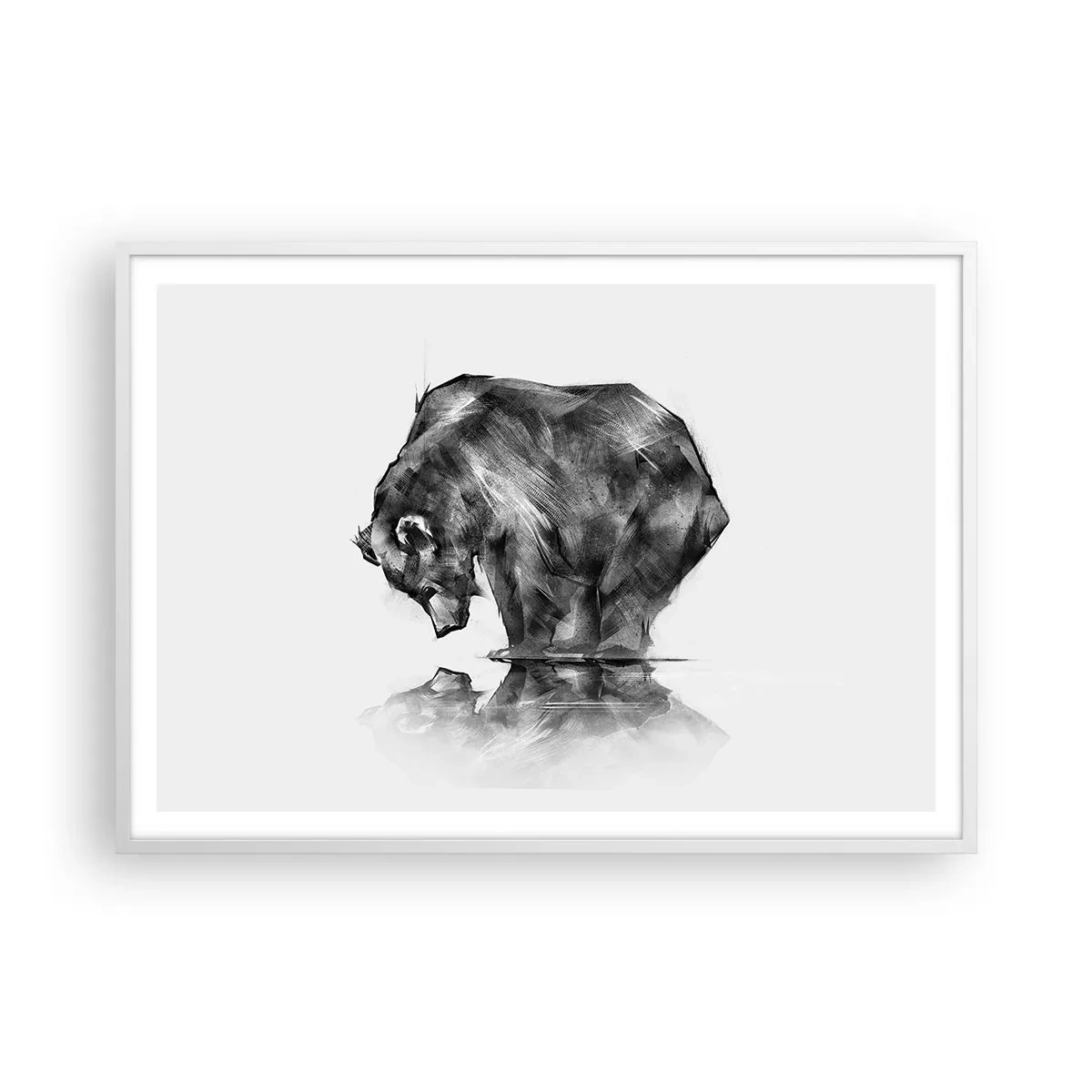 Plakat w białej ramie - Miło zobaczyć się z kimś bliskim - 100x70 cm