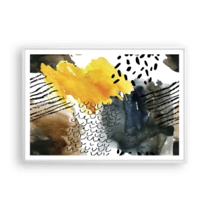 Plakat w białej ramie - Spotkanie żywiołów - 100x70 cm