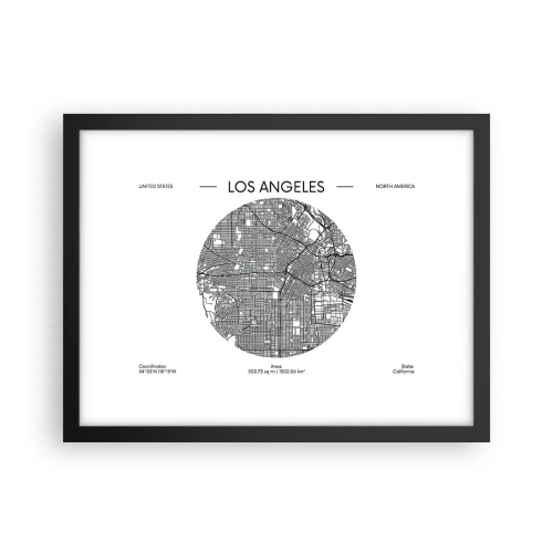 Plakat w czarnej ramie - Anatomia Los Angeles - 40x30 cm