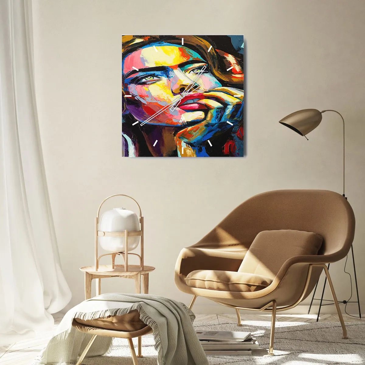 Zegar ścienny - Marzenia jak ptaki szybują po niebie - 40x40 cm