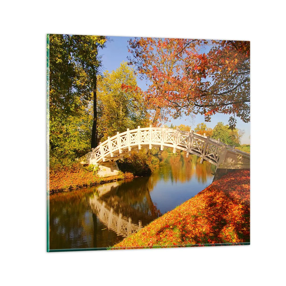 Obraz na szkle - Na białym mostku westchnień - 70x70 cm