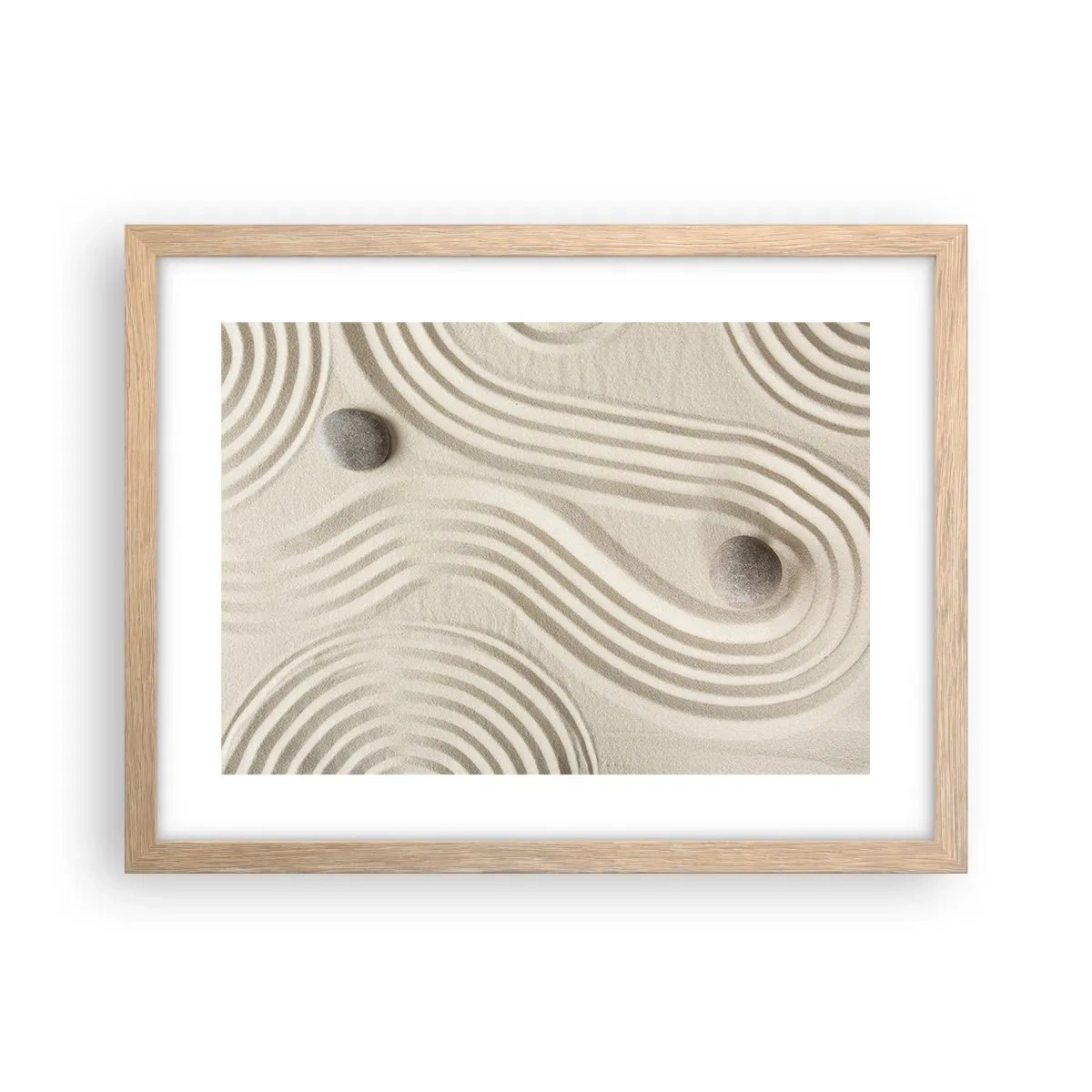 Plakat w ramie jasny dąb - Dotyk ciepła - 40x30 cm