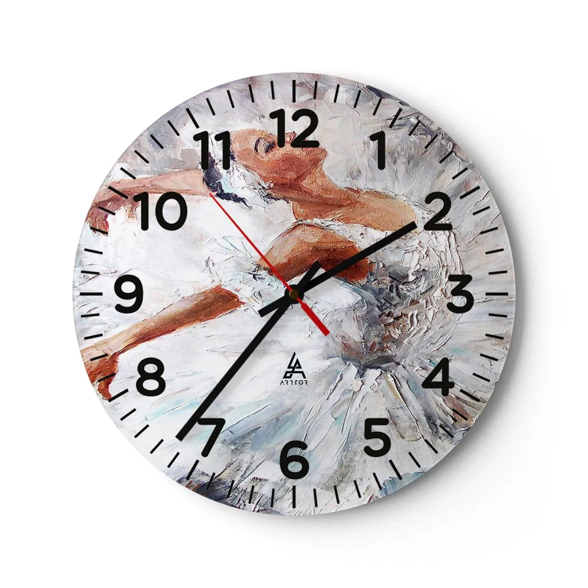 Zegar ścienny - Delikatna i lekka jak tiul - 40x40 cm