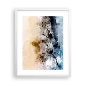 Plakat w białej ramie - Zatopione w tumanie mgły - 40x50 cm