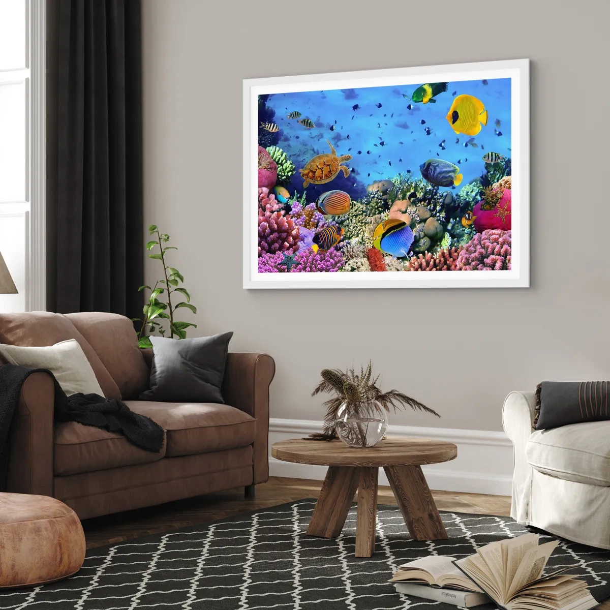 Plakat w białej ramie - I co my wiemy o życiu... - 50x40 cm