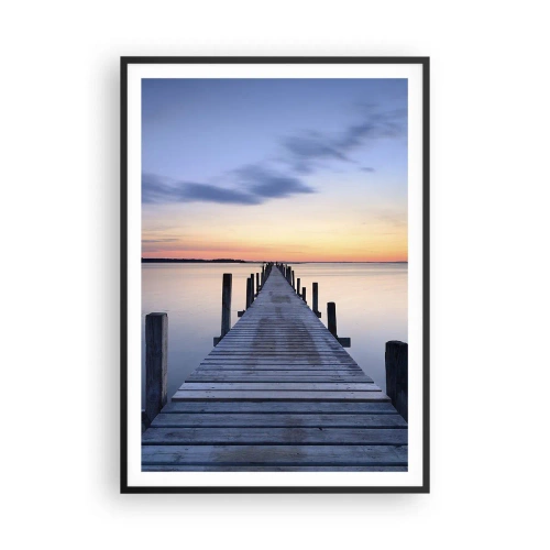 Plakat w czarnej ramie - Spokój pogodnego zmierzchu - 70x100 cm