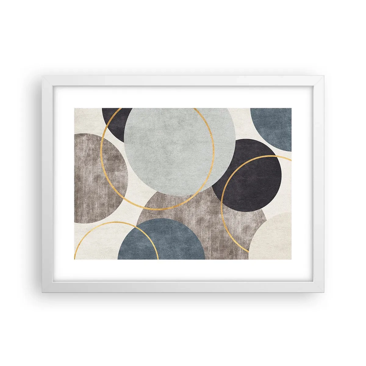 Plakat w białej ramie - Koło za kołem - 40x30 cm