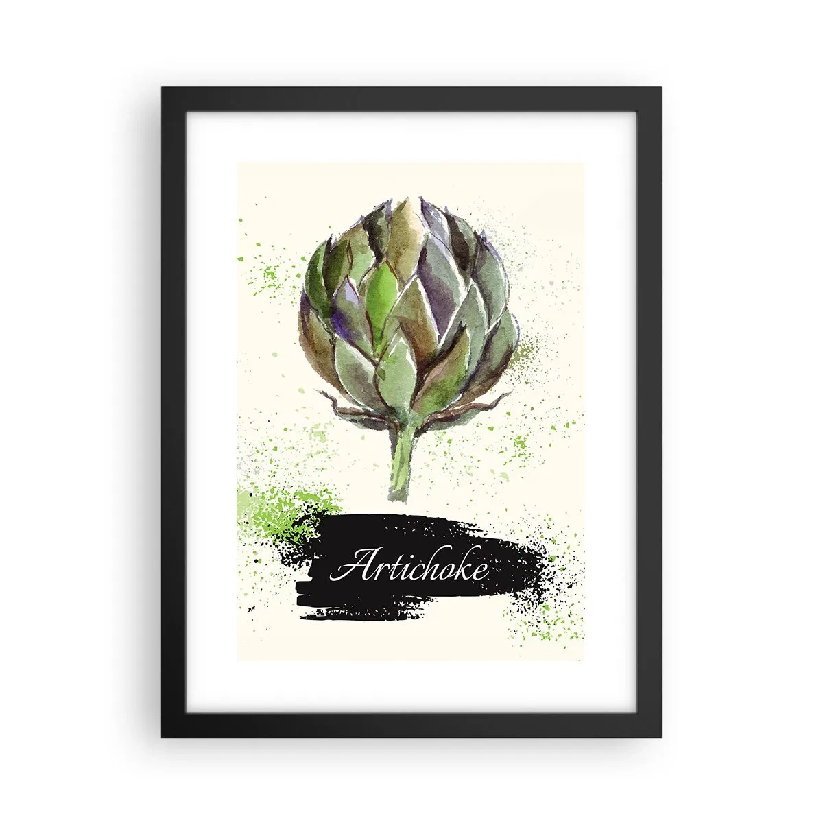 Plakat w czarnej ramie - Eviva warzywa! - 30x40 cm