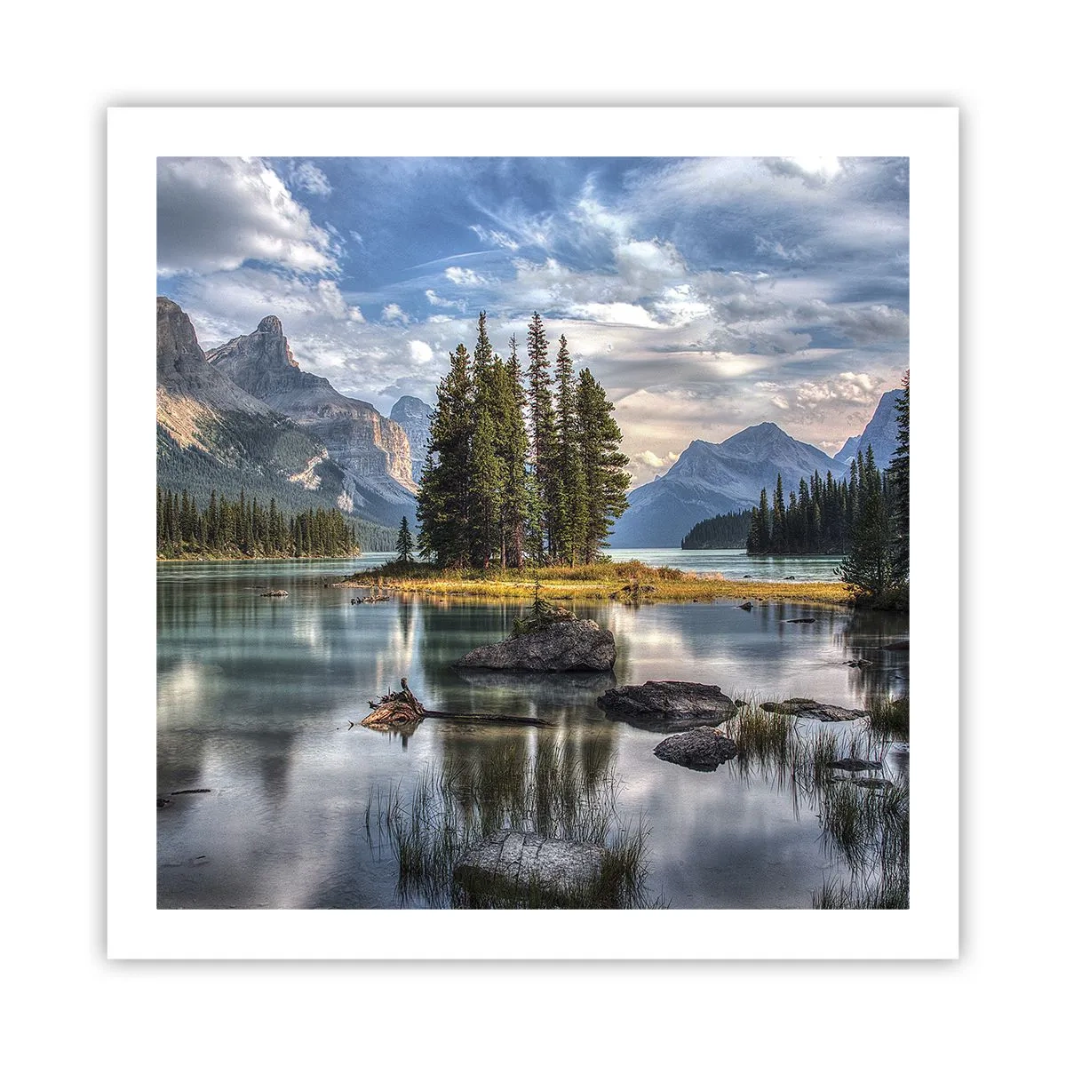 Plakat - Nad wodą wielką i czystą… - 60x60 cm
