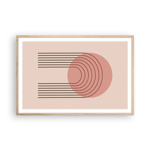 Plakat w ramie jasny dąb - Nieodparte przyciąganie - 91x61 cm