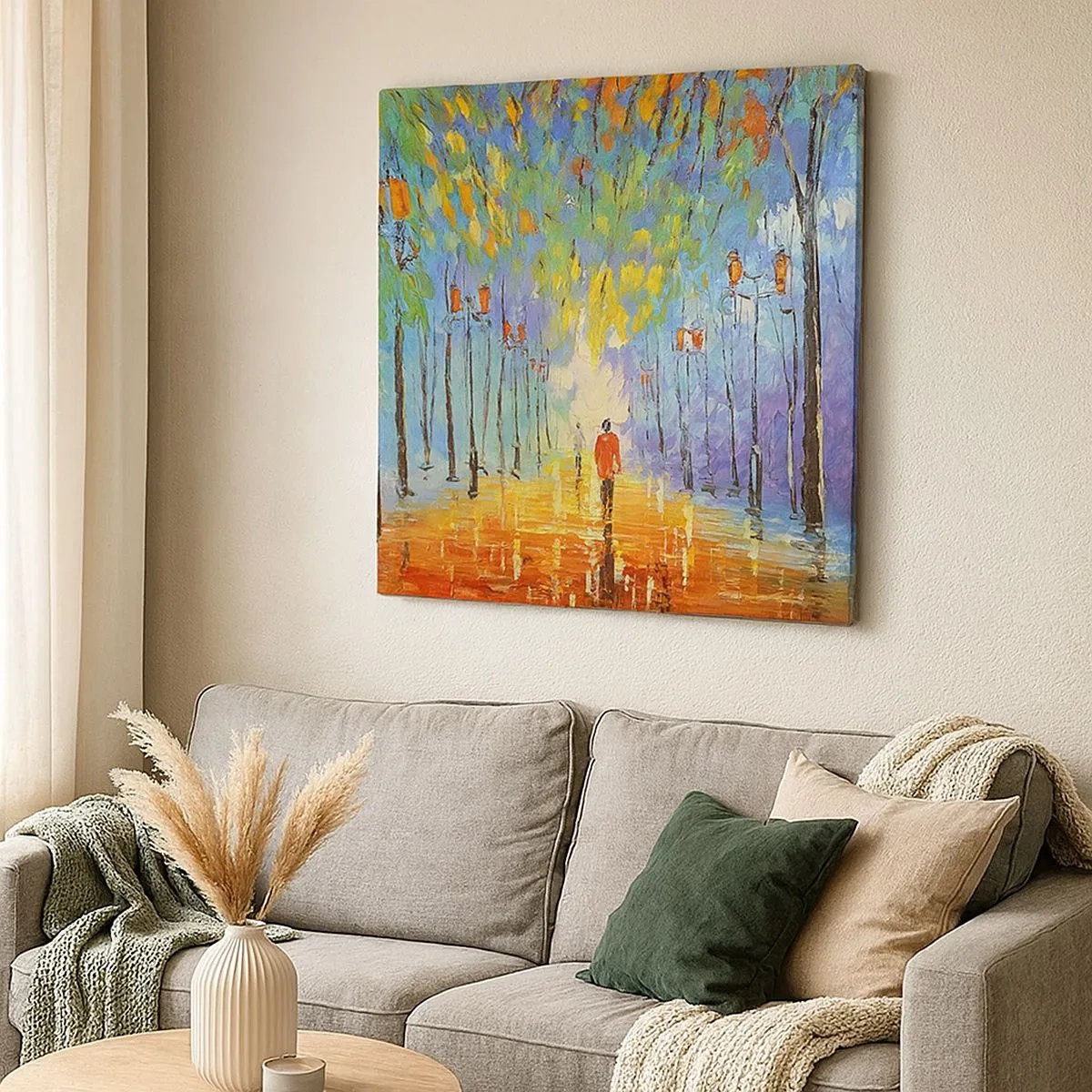 Obraz na płótnie - Nocna piosenka deszczu - 30x30 cm