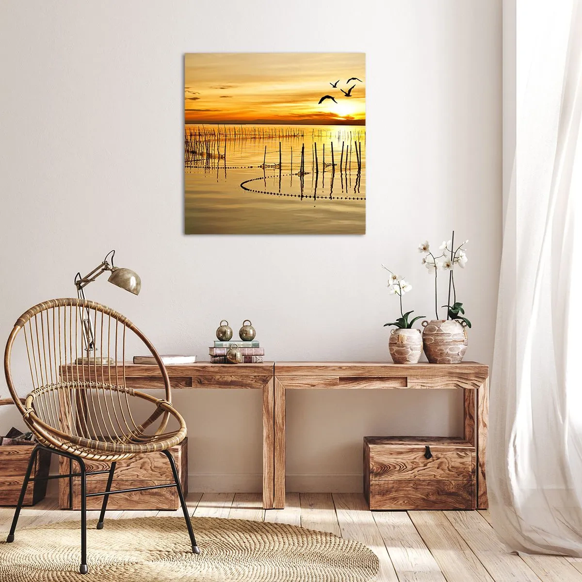 Obraz na płótnie - Na łowisku - 50x50 cm