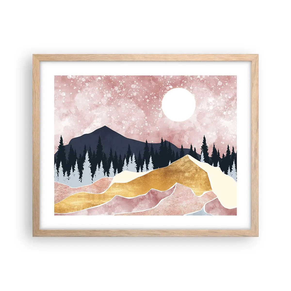 Plakat w ramie jasny dąb - Nocna straż - 50x40 cm