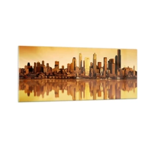 Obraz na szkle - Cisza metropolii - 100x40 cm