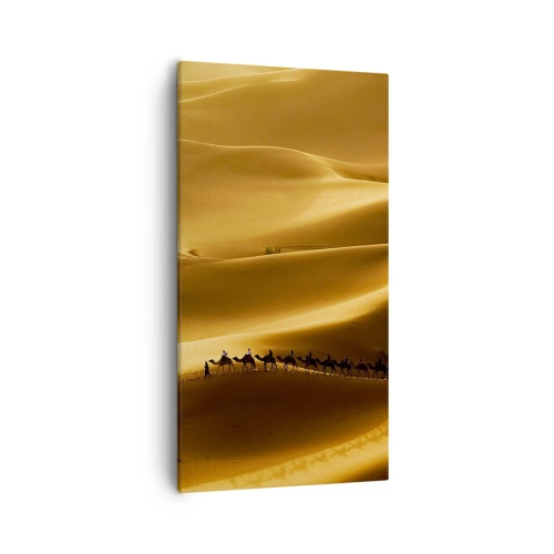 Obraz na płótnie - Karawana na falach pustyni - 55x100 cm