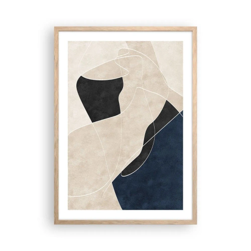 Plakat w ramie jasny dąb - Kompozycja abstrakcyjna – kontrast barw - 50x70 cm