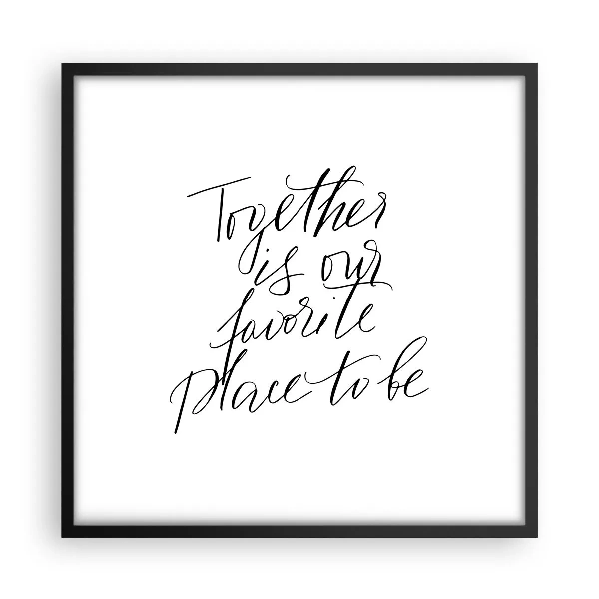 Plakat w czarnej ramie - Też to czujesz? - 50x50 cm