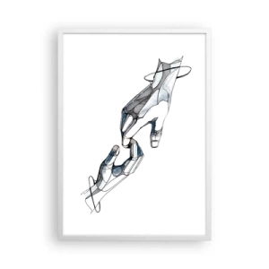 Plakat w białej ramie - Dobry gest - 50x70 cm